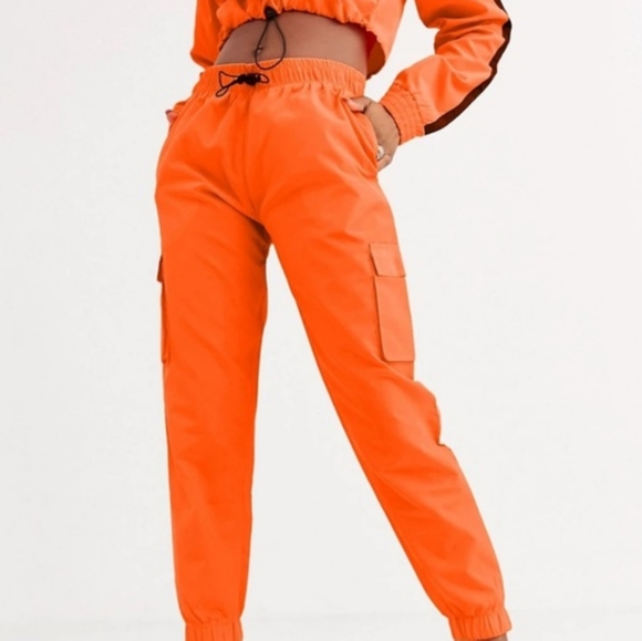Public Desire | Pants u0026 Jumpsuits | Public Desire Orange Cargo Pants Plus  Size 8 Nwt | Poshmark